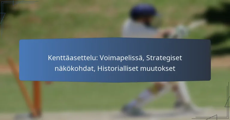 Kenttäasettelu: Voimapelissä, Strategiset näkökohdat, Historialliset muutokset