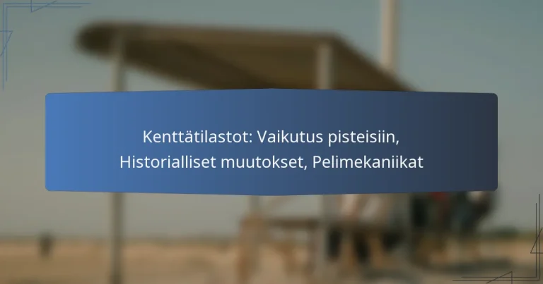 Kenttätilastot: Vaikutus pisteisiin, Historialliset muutokset, Pelimekaniikat
